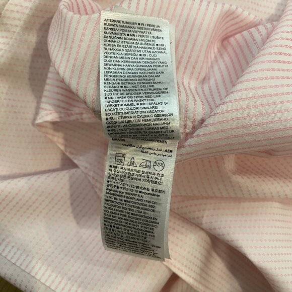 Banana Republic Slim Fit Non-Iron Dress Shirt — Pink Dobby Stripe (Men’s M) - Picture 7 of 11